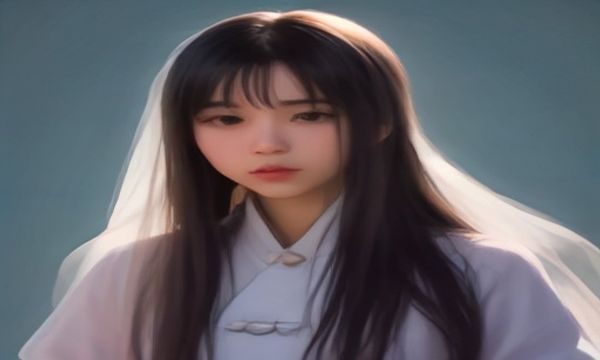 一位女性独自坐在昏暗影院内，屏幕上映出蓝色光线，表情若有所思，象征日本伦理片观影时的情感沉浸体验